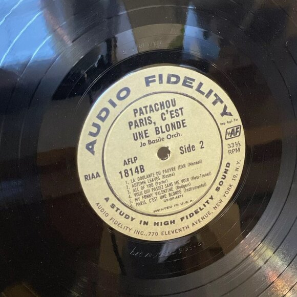 Patachou Paris C'est Une Blonde (Vinyl, 1956) Audio Fidelity AFLP 1814 VG+ LP - Picture 9 of 9